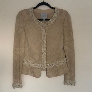 Toula Snap Front Jacket with Pearl Embellishments